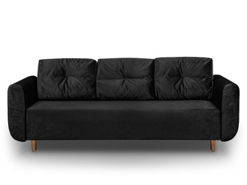 ROZKŁADANA SOFA Z FUNKCJĄ SPANIA CZARNA SEWILLA
