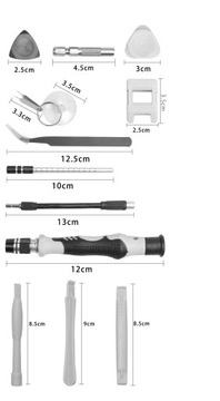 UNIWERSALNY ZESTAW ŚRUBOKRETÓW PRECYZYJNYCH SOLIDNE TORX 115 W 1 BITY GSM