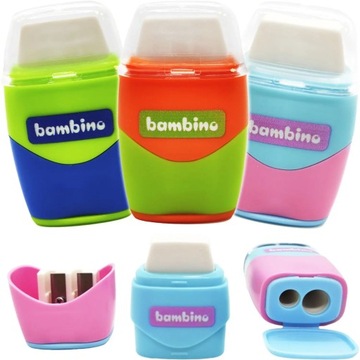 Ластик + точилка 2в1 Mini Zoo стандарт, St.Majew