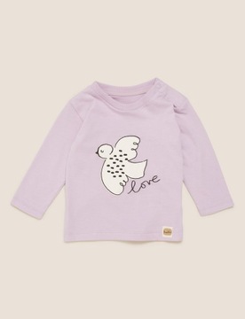 M&S Bluzka niemowlęca z nadrukiem roz 69 cm