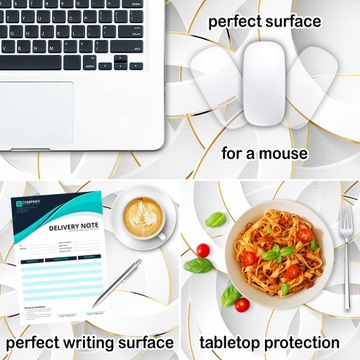 Прочный защитный коврик на стол 120х60 Белый Ringi