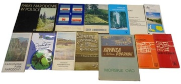 Zestaw 14 szt przewodniki turystyczne, albumy, Parki Narodowe, Toruń + inne