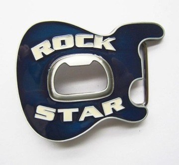 ROCK STAR gitara niebieska otwieracz klamra kopla