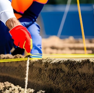 Синяя веревка каменщика 100 метров