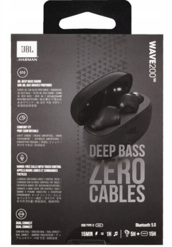 БЕСПРОВОДНЫЕ НАУШНИКИ-ВКЛАДЫШИ JBL WAVE 200 TWS