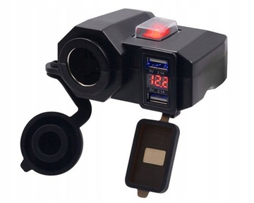 Ładowarka Gniazdo Freedconn 2x USB 2.1A + Standard MC1V Woltomierz