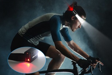 LATARKA CZOŁOWA DIODA LED SOS WODOODPORNA Z CZUJKĄ