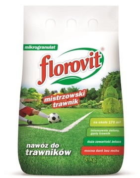 Nawóz do Trawy TRAWNIKÓW z mchem FLOROVIT Mistrzowski Trawnik worek 5 kg