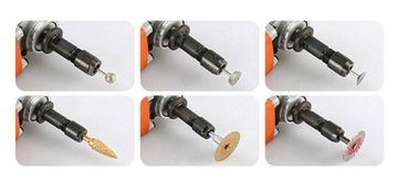 GŁOWICA ADAPTER UCHWYT ZACISK NA WIERTŁO FREZ SZLIFIERKA KĄTOWA TRZPIEŃ 6mm