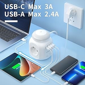 ПРОТИВОПОДЪЕМНАЯ ПОЛОСА ЗАЩИТНАЯ POWER CUBE 9в1 СО СВЕТОДИОДНОЙ НОЧНИЦОЙ!!