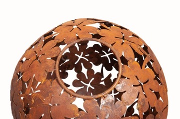 БОЛЬШОЙ ШАР САДОВЫЙ СВЕТОДИОДНЫЙ КЛЕВЕРНЫЙ СВЕТИЛЬНИК УКРАШЕНИЯ RUST RUST CORTEN 35 CM