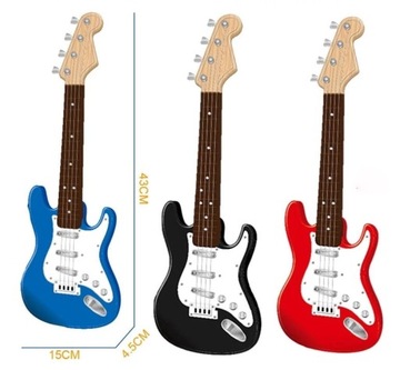 GITARA ROCKOWA DLA DZIECI GRA STRUNY INSTRUMENT