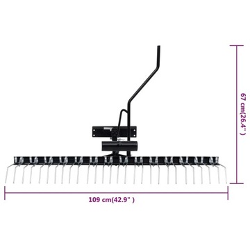 vidaXL Wertykulator do kosiarki samojezdnej, 109 cm