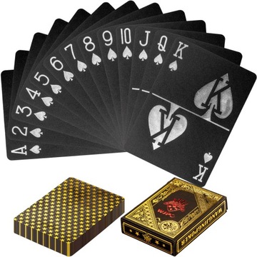 КОЛОДА ЧЕРНЫХ И ЗОЛОТЫХ КАРТ ДЛЯ ИГРЫ БЛЭК ДЖЕК В ПОДАРОК
