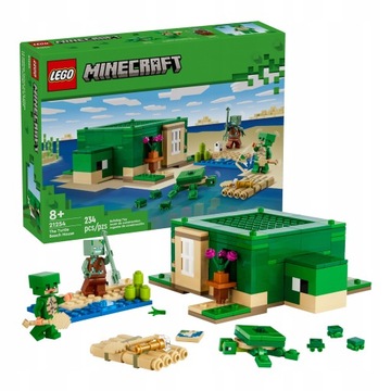 LEGO Minecraft 212546 LEGO MINECRAFT ZESTAW 21254 DOMEK NA PLAŻY Z ZÓŁWIAMI