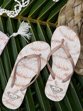 ROXY Japonki damskie BERMUDA PRINT White tan 40