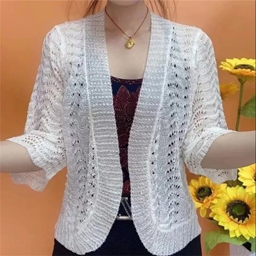 Summer Ice Silk Knitted Sunscreen Coat 2023 New Lo