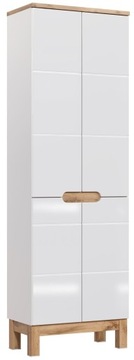 Słupek Szeroki Szafka Wysoka Bali Biały 60 cm