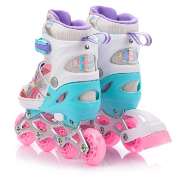 Роликовые коньки Роликовые коньки Регулируемые роликовые коньки 4 в 1 со светодиодной подсветкой Метеор, размер S 30-33