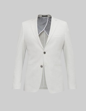 Marynarka do zestawu erve szary slim fit 182 96