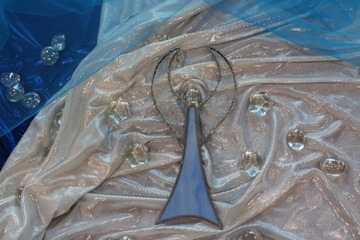 Современный стеклянный ангел, синий Тиффани.