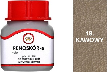 KAWOWA 19 FARBA RENOSKÓR 30 ml WILBRA LAKIER DO SKÓRY LICOWEJ OBUWIA G10-01