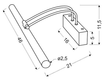 Светодиодный настенный светильник для галереи RENOIR LED/8W/230V