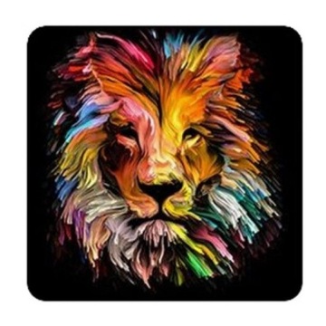 HAFT DIAMENTOWY MOZAIKA DIAMOND PAINTING LEW KOLOR