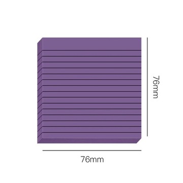 30/50 Sheets Gradient Transparent Sticky Notes Waterproof Horizontal Line I