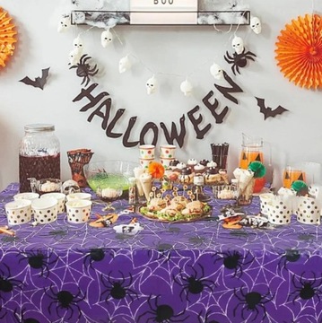 СКАТЕРЬ НА ХЭЛЛОУИН ДЕНЬ ТЫКВЫ ОДНОРАЗОВАЯ ДЕКОРАТИВНАЯ КЛЕЕНКА 200Х135