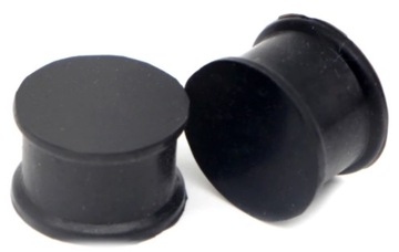 Tunel tunele plug czarny silikonowy pełny 6mm
