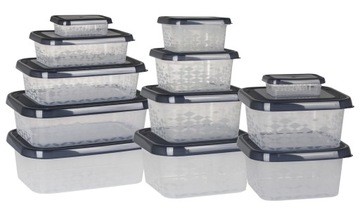 НАБОР ПИЩЕВЫХ КОНТЕЙНЕРОВ 12 шт. КРЫШКИ BRANQ 12 ПИЩЕВЫХ КОНТЕЙНЕРОВ