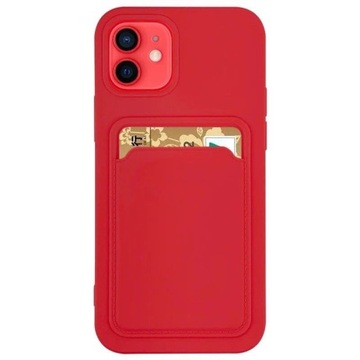 Card Case etui na kartę dokumenty Xiaomi Redmi Note 10 Note 10S czerwony