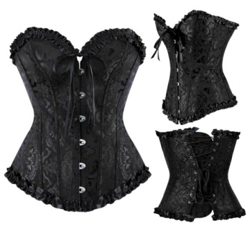 ЧЕРНЫЙ ГОТИЧЕСКИЙ КОРСЕТ МОДЕЛИРУЮЩИЙ КОСПЛЕЙ