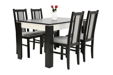 MAŁY STÓŁ 70/120 NIEROZKŁADANY + 4 KRZESŁA KOMPLET