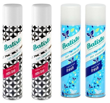 2 x BATISTE suchy szampon FRESH + 2 x RETRO