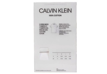 CALVIN KLEIN TRZYPAK 3P KOSZULKA T-SHIRT WHITE rXL