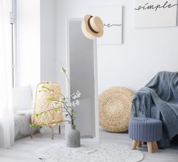 Lustro stojące białe 155x35,8cm do garderoby ART