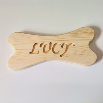 ПОДВЕСКА КОСТНАЯ ТАБЛИЧКА ДЛЯ ВАРОДКИ СОБАКИ