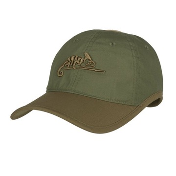 Czapka z Daszkiem HELIKON LOGO Bejsbolówka Regulowana OLIVE/ ADAPTIVE GREEN