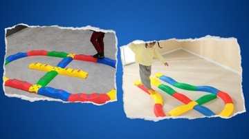 Сенсорная дорожка Монтессори, бревно, река, большой набор из 20 элементов