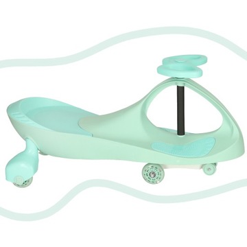 Гравитационный аттракцион с колесами со светодиодной подсветкой, мятный