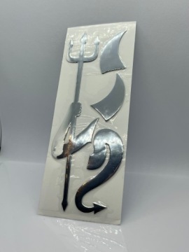 НАКЛЕЙКА ДЬЯВОЛ ДЬЯВОЛ ХРОМИРОВАННЫЙ ЗНАК ТЮНИНГА