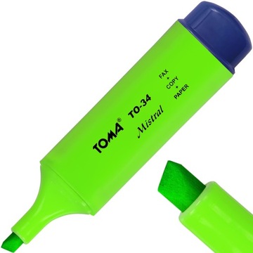 Zakreślacz tekstu TOMA MISTRAL TO-334 zielony