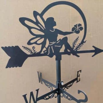 Металлическая Черная Флюгерная Фигурка Животного Практичная Направление Ветра Серебро