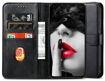 ETUI SKÓRZANE OBUDOWA PORTFEL KABURA do REALME 10 +SZKŁO 9H