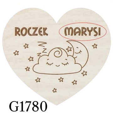 Podziękowania dla gości na CHRZEST Święty Roczek MAGNES magnesy ANIOŁEK