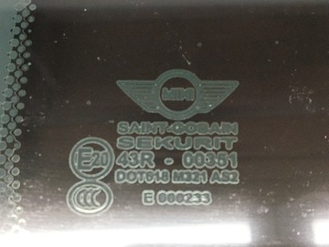 ОКНО КУЗОВА ЗАДНЕЕ СЛЕВА, MINI COOPER II R56