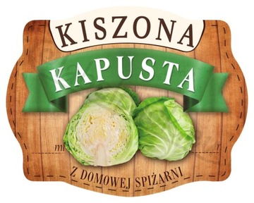 KAPUSTA KISZONA 10 szt - Etykieta, naklejka