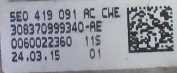 SKODA OCTAVIA III VOLANT MULTIFUNKČNÍ SUPERB 5E0419091AC